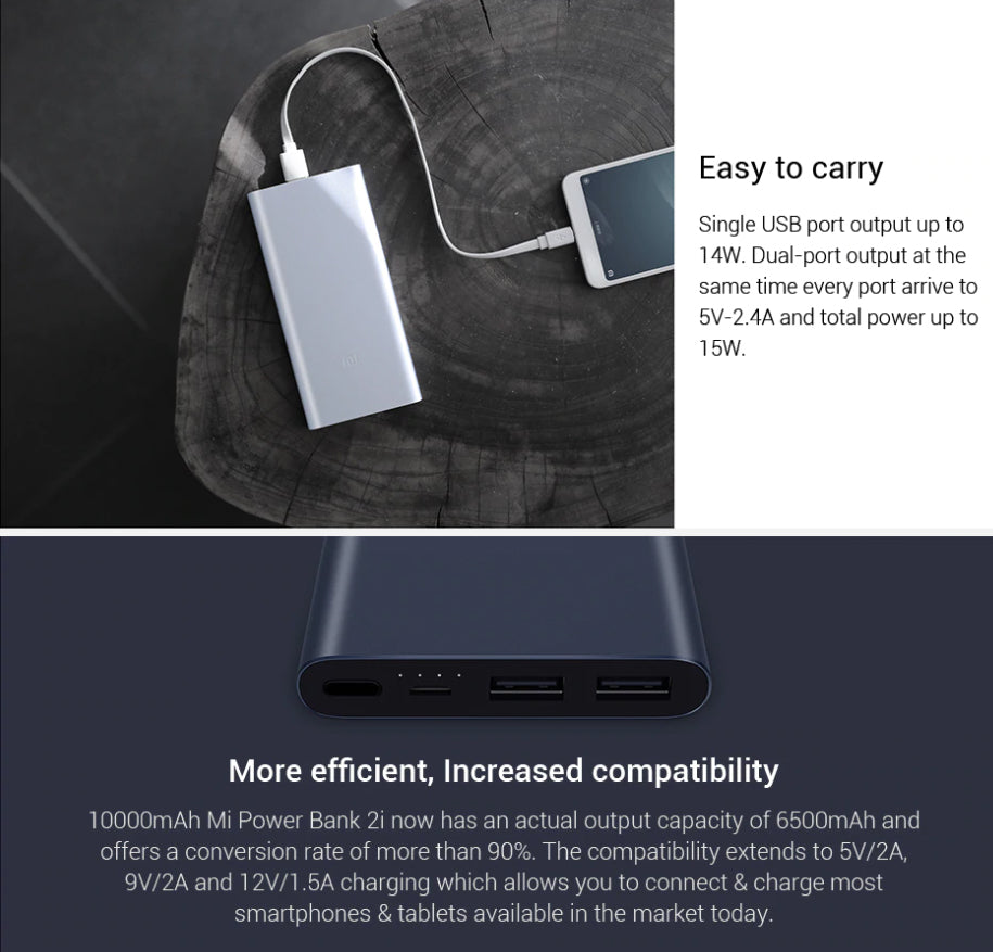 10000mah mi power bank 2s deals