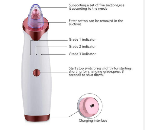 Electric Acne/Blackhead Remover and Vacuum Extractor