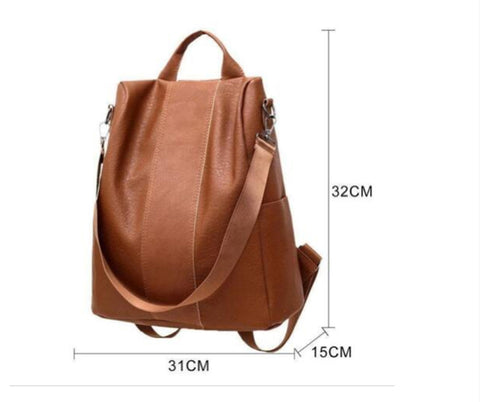Ladies Leather Fashion Backpack