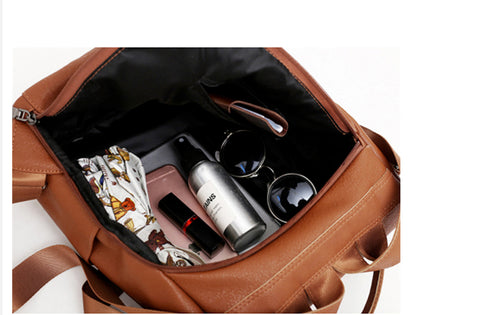 Ladies Leather Fashion Backpack
