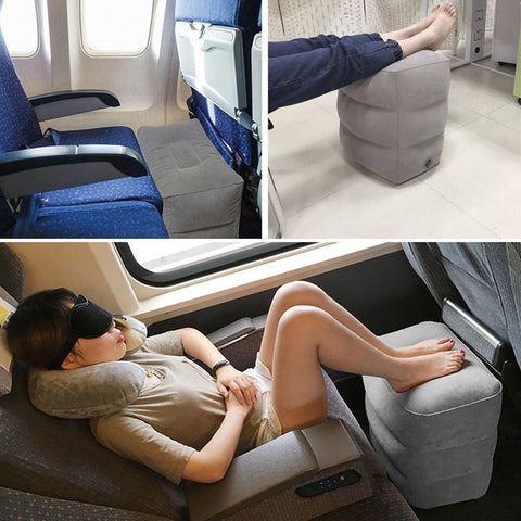 Inflatable Portable Travel Footrest Pillow