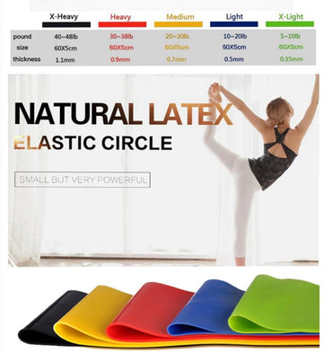 Multi-Color Rubber Resistance Bands