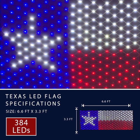 Texas LED String Lights Flag