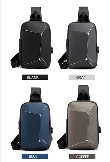 One-Strap Urban Crossbody Smart Backpack with USB Charging Port