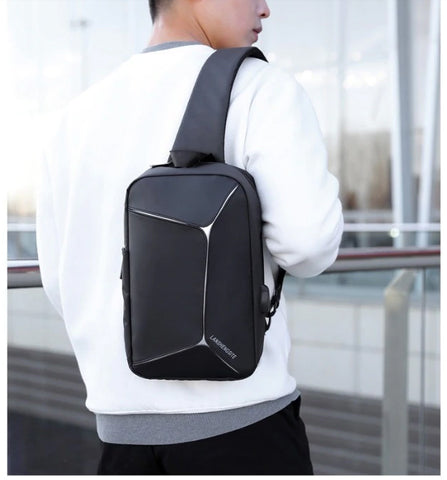 One-Strap Urban Crossbody Smart Backpack with USB Charging Port