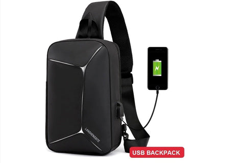One-Strap Urban Crossbody Smart Backpack with USB Charging Port