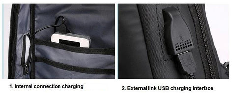 One-Strap Urban Crossbody Smart Backpack with USB Charging Port