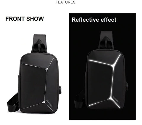 One-Strap Urban Crossbody Smart Backpack with USB Charging Port