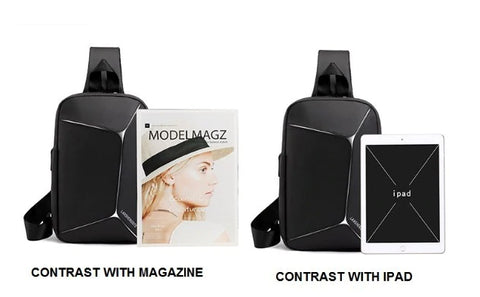 One-Strap Urban Crossbody Smart Backpack with USB Charging Port