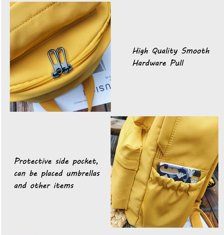 Multi-Pocket Waterproof Nylon Backpack for Women