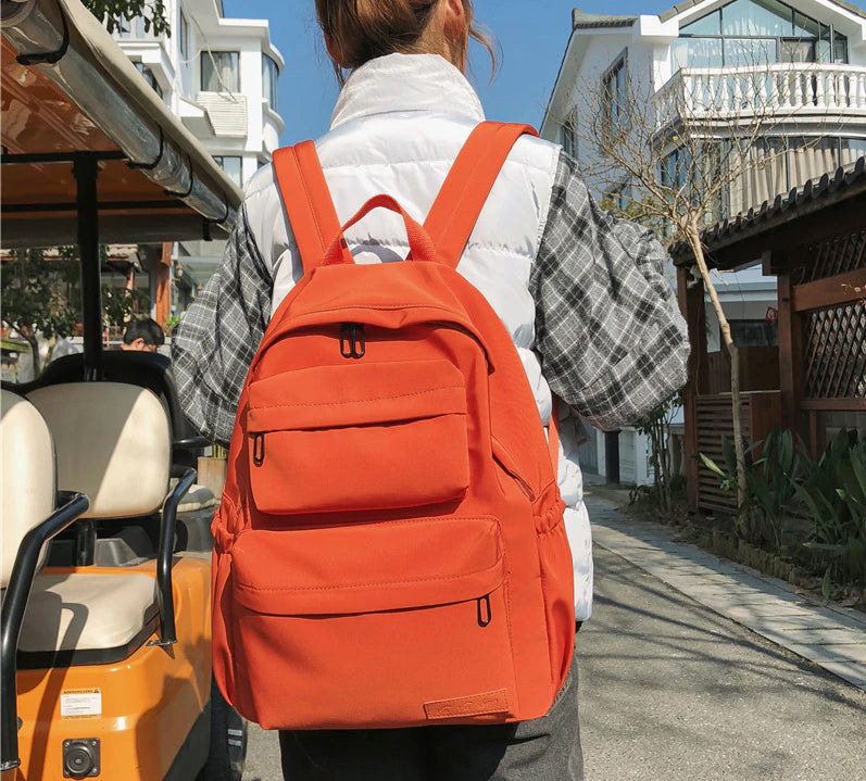 Multi Pocket Waterproof Nylon Backpack for Women