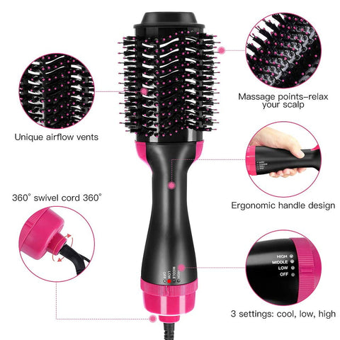 3-in-1 One Step Hairbrush Dryer and Volumizer