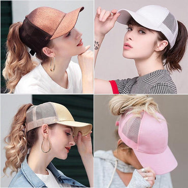 Women's Glitter Ponytail Baseball Cap