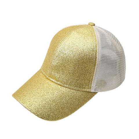 Women's Glitter Ponytail Baseball Cap