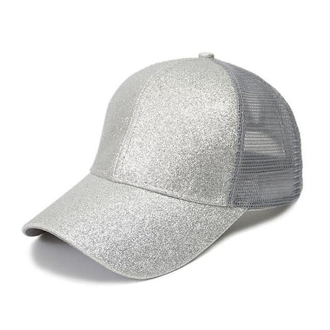 Summer 2020 Women's Glitter Ponytail Snapback - New Trend Gadgets