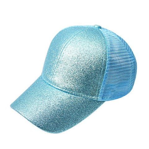 Summer 2020 Women's Glitter Ponytail Snapback - New Trend Gadgets