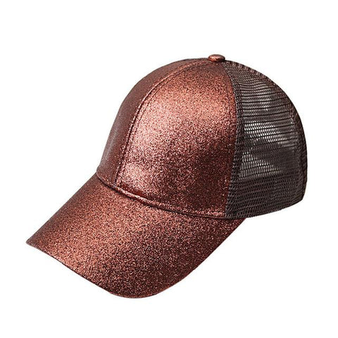 Women's Glitter Ponytail Baseball Cap