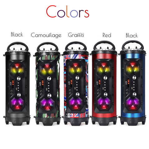 Colorful LED Portable Wireless Bluetooth Speaker