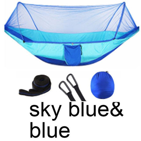 2 Person Indoor/Outdoor Hammock with Built-In Mosquito Net - New Trend Gadgets