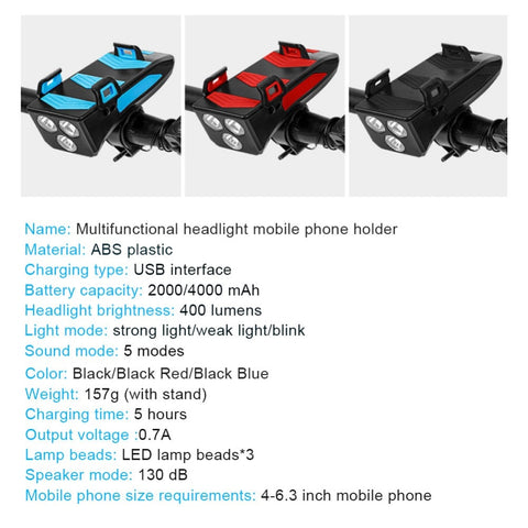 Multi-function 4-in-1 Powerbank Cycling Light