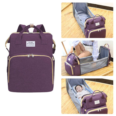 Multifunctional Diaper Bag Backpack Crib