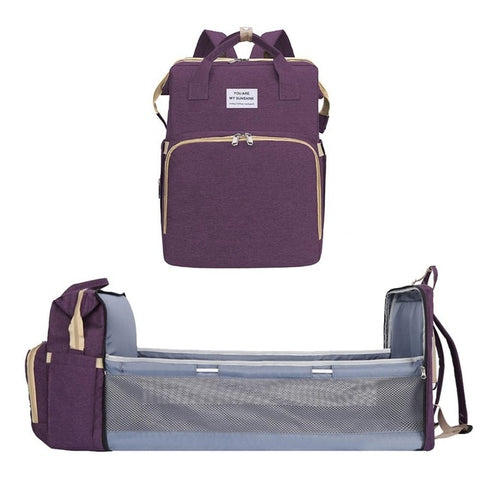 Multifunctional Diaper Bag Backpack Crib