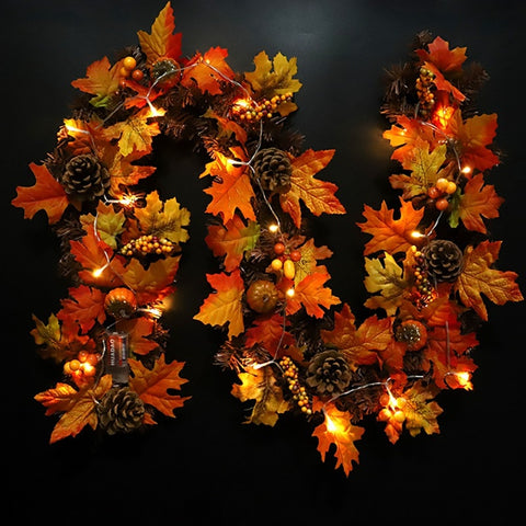 Autumn Maple Leaf LED String Lights