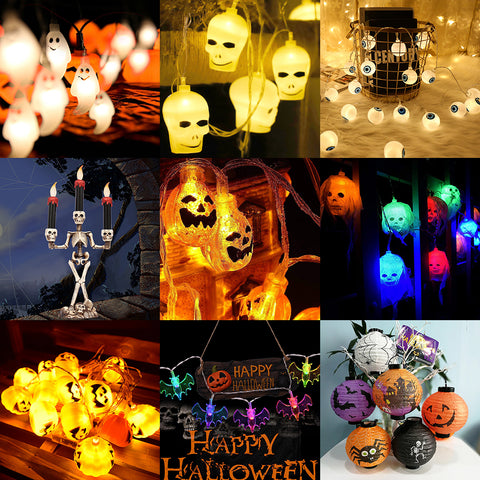 Flashing LED Halloween Ornamental String Lights