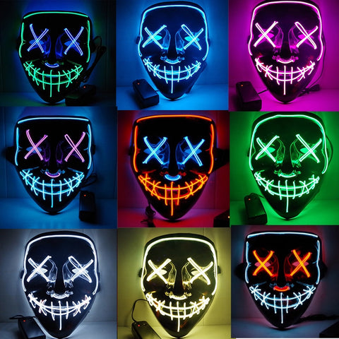 Halloween LED Neon Glow Mask