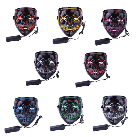 Halloween LED Neon Glow Mask