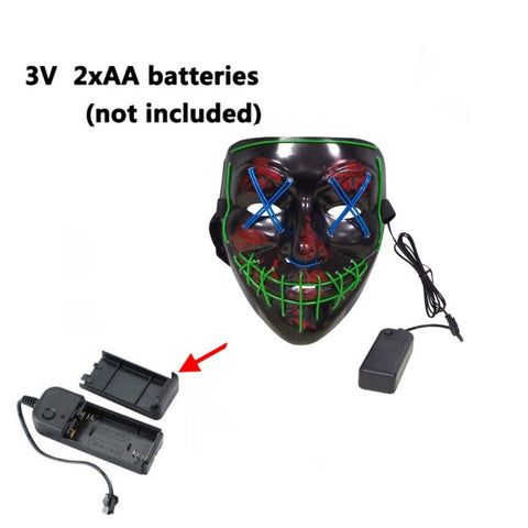 Halloween LED Neon Glow Mask