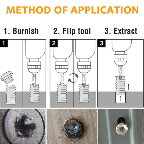 6pcs Damaged Screw Extractor Kit