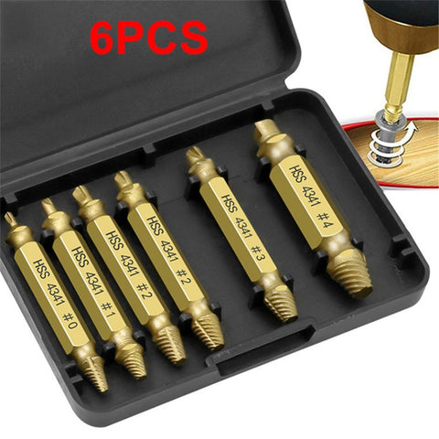 6pcs Damaged Screw Extractor Kit