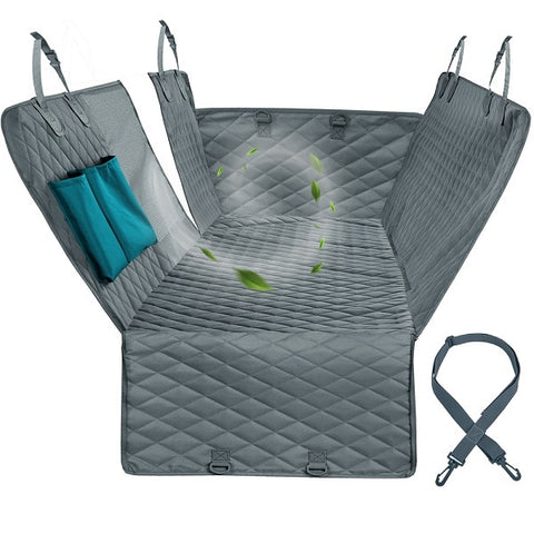Premium Waterproof Dog Car Back Seat Hammock with View Mesh