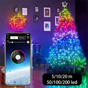 Smartphone App-Controled LED String Christmas Lights