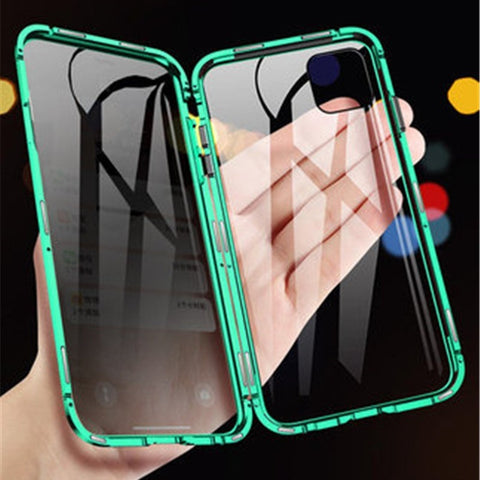 Magnetic Tempered Glass iPhone Privacy Case