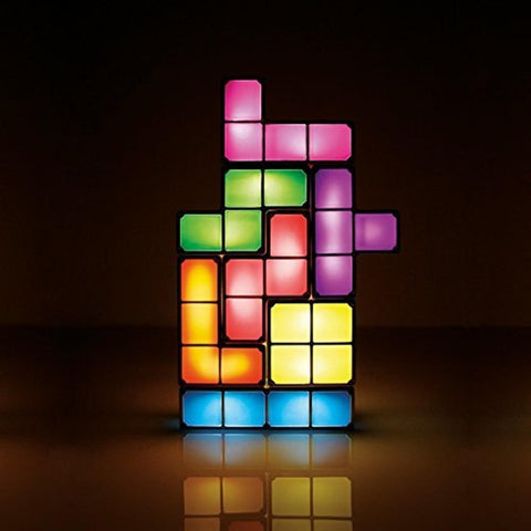 Stackable LED Retro Block Puzzle Lamp