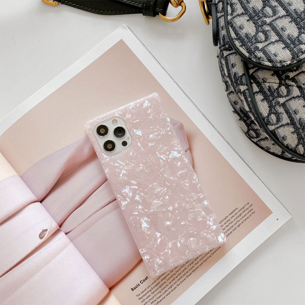 Opal Shell Square iPhone Case – New Trend Gadgets