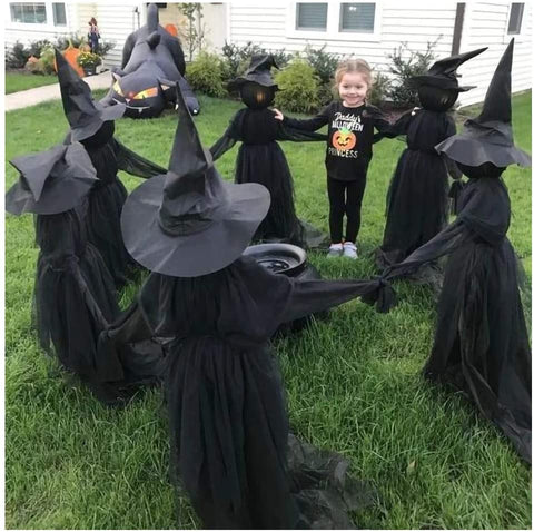 Glowing Halloween Witch Lawn Decorations