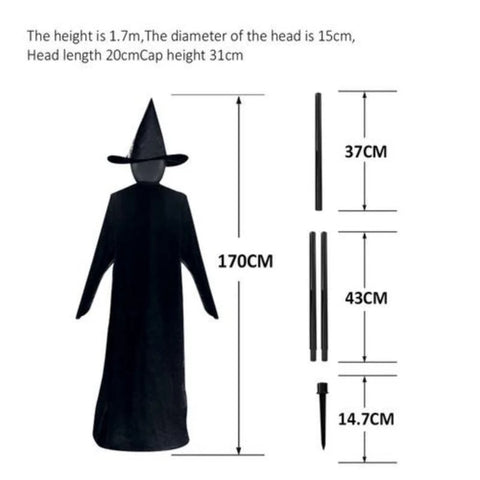 Glowing Halloween Witch Lawn Decorations