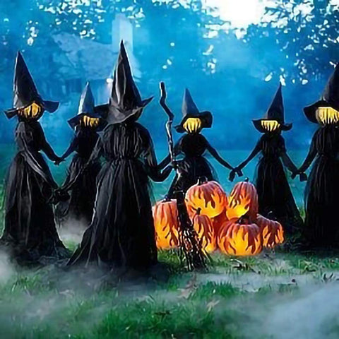 Glowing Halloween Witch Lawn Decorations