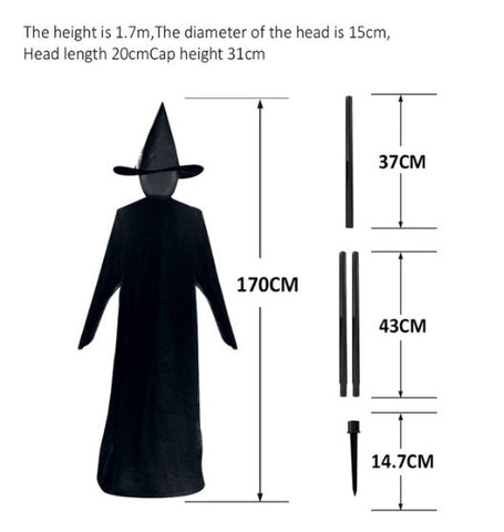 Glowing Halloween Witch Lawn Decorations