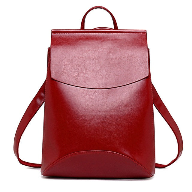 branded leather backpack for ladies Women's Fashion Leather Backpack – New Trend Gadgets