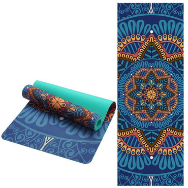 Lotus Pattern Suede Yoga Mat - New Trend Gadgets