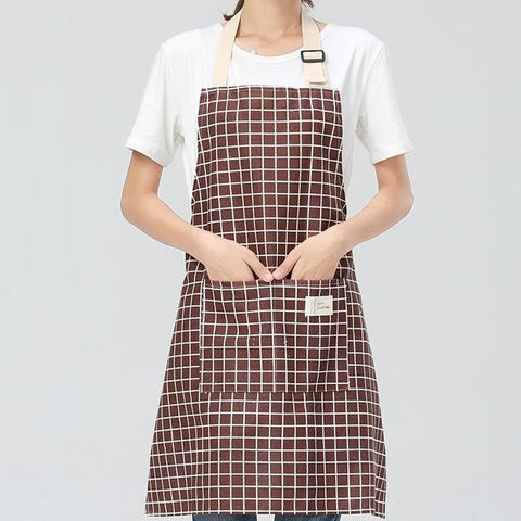Adjustable Unisex Cotton/Linen Kitchen Apron (Multi-Patterned) - New Trend Gadgets