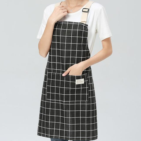 Adjustable Unisex Cotton/Linen Kitchen Apron (Multi-Patterned) - New Trend Gadgets