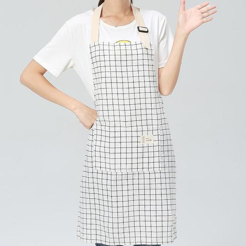 Adjustable Unisex Cotton/Linen Kitchen Apron (Multi-Patterned) - New Trend Gadgets