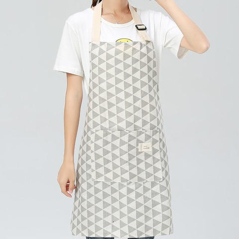 Adjustable Unisex Cotton/Linen Kitchen Apron (Multi-Patterned) - New Trend Gadgets