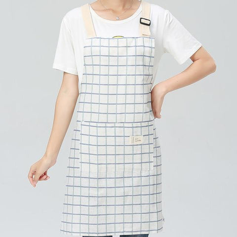 Adjustable Unisex Cotton/Linen Kitchen Apron (Multi-Patterned) - New Trend Gadgets