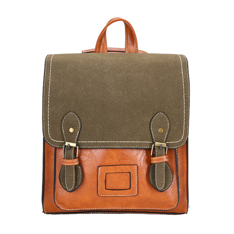 Vintage PU Leather Women's Backpack